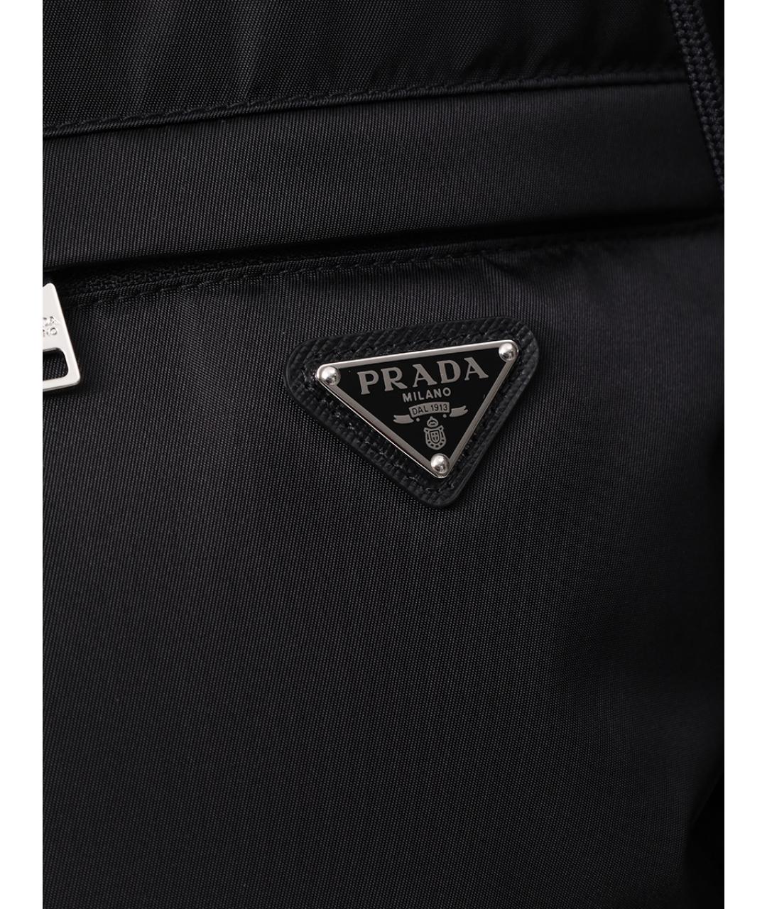 PRADA Черный нейлоновый пуховик, фото 5