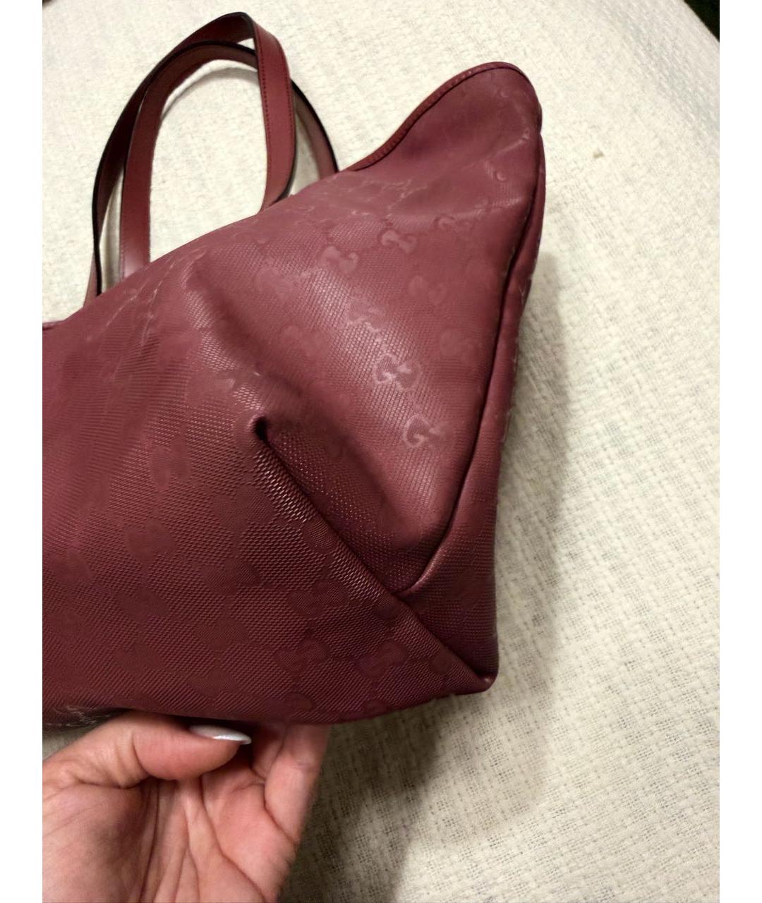 GUCCI Розовая сумка тоут из канвы, фото 4