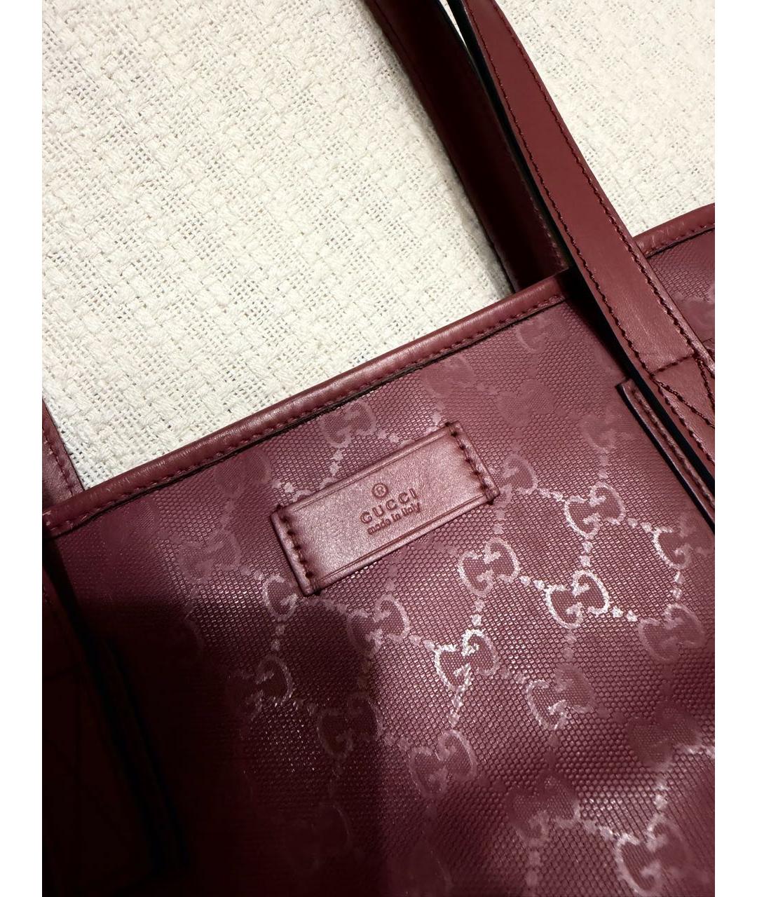 GUCCI Розовая сумка тоут из канвы, фото 2