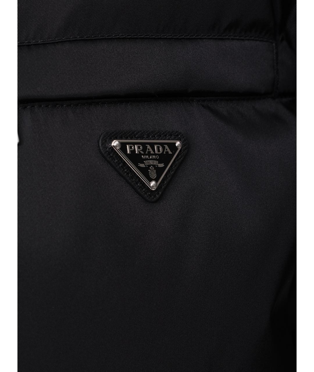 PRADA Черный нейлоновый пуховик, фото 6