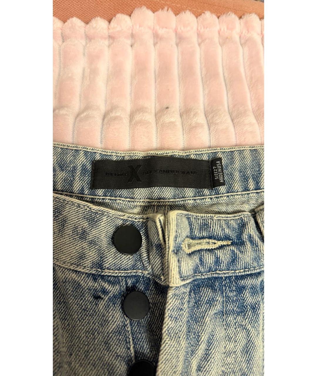 ALEXANDER WANG Голубые хлопковые шорты, фото 4