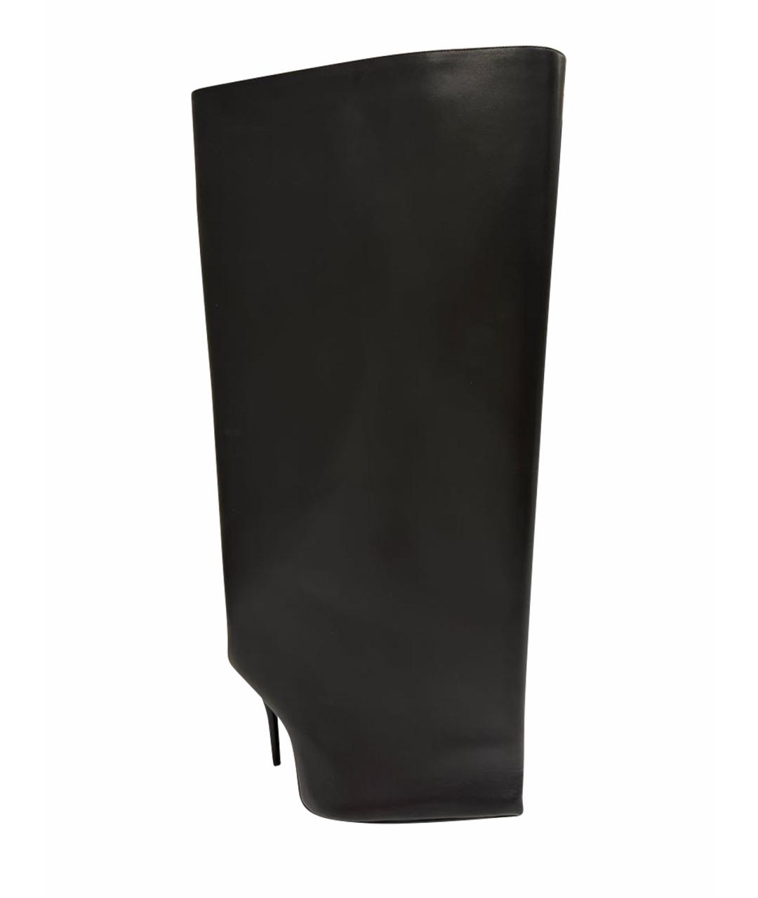 BALENCIAGA Черные кожаные сапоги, фото 1