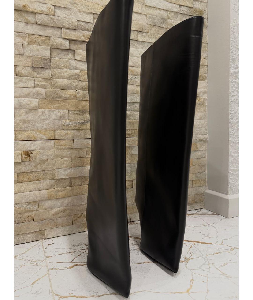 BALENCIAGA Черные кожаные сапоги, фото 2