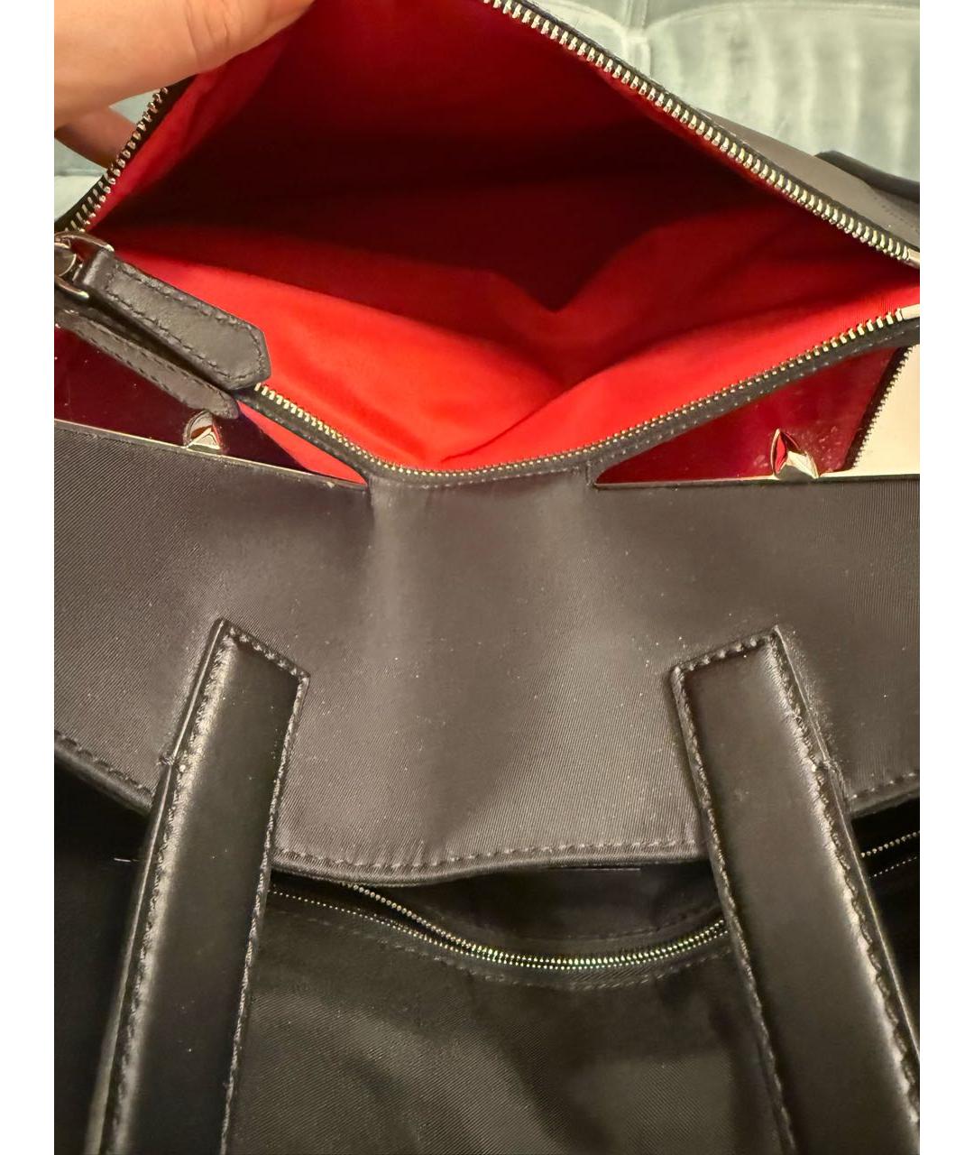 FENDI Черная нейлоновая сумка тоут, фото 4