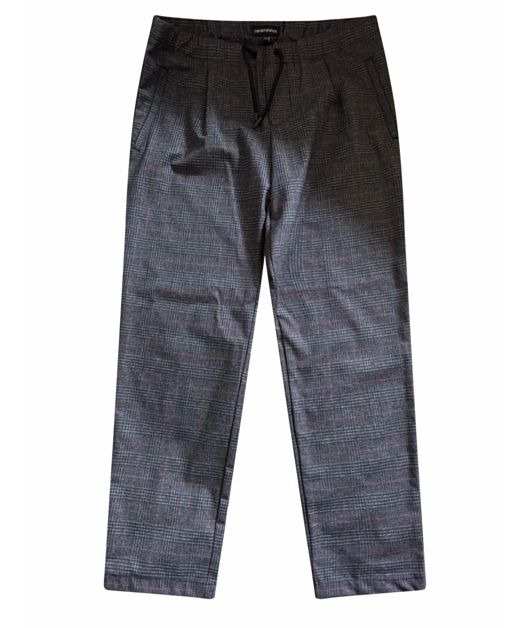 EMPORIO ARMANI Антрацитовые полиэстеровые брюки и шорты, фото 1