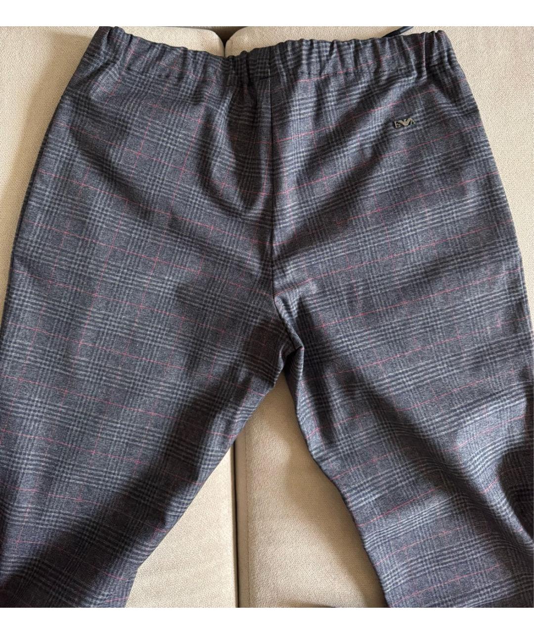 EMPORIO ARMANI Антрацитовые полиэстеровые брюки и шорты, фото 3