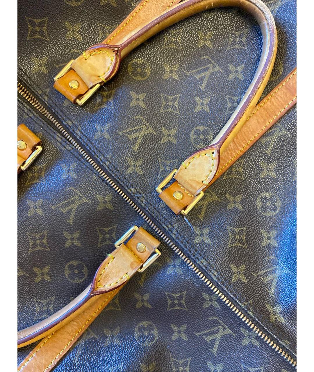 LOUIS VUITTON PRE-OWNED Коричневая кожаная дорожная/спортивная сумка, фото 8