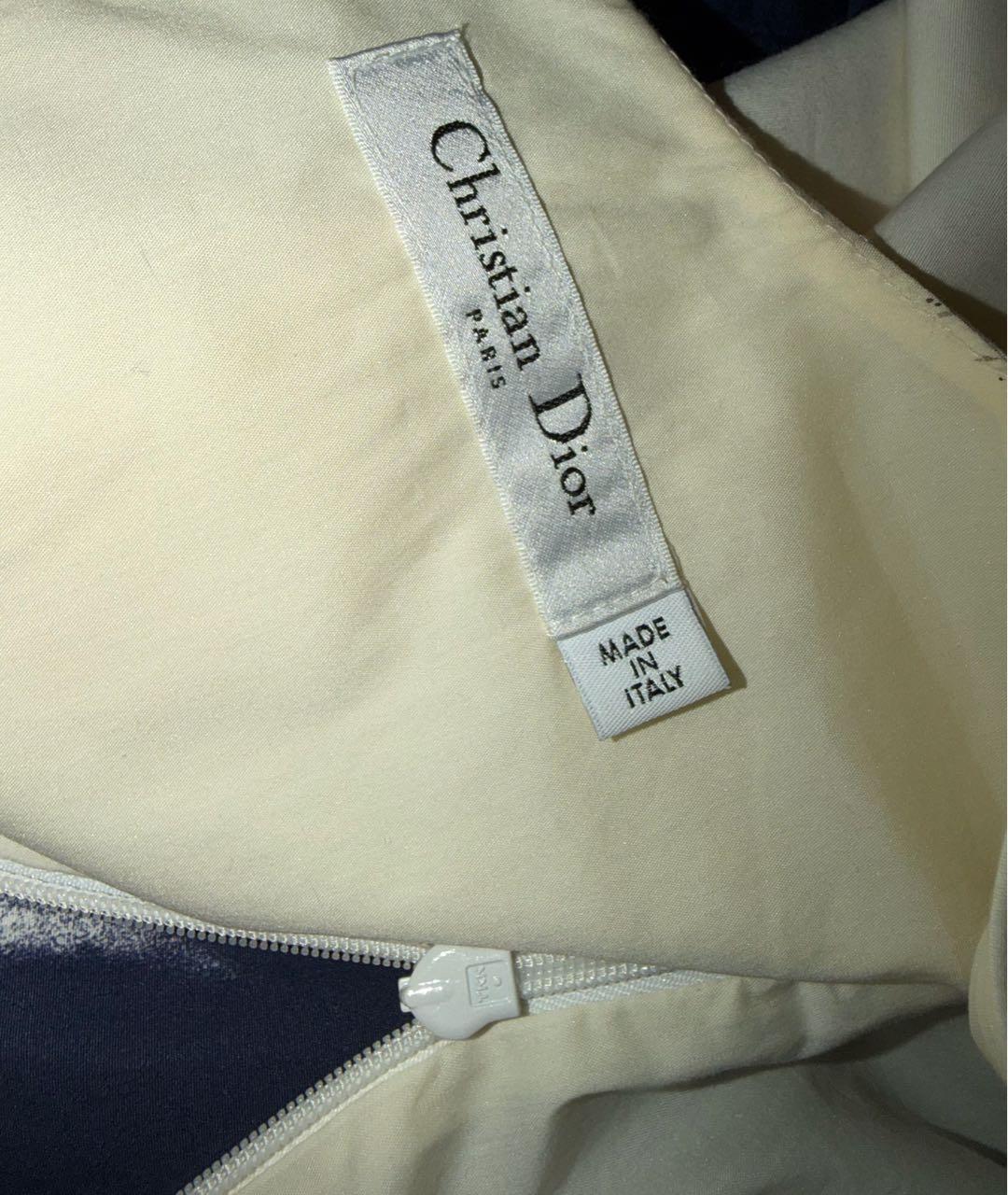 CHRISTIAN DIOR Белое хлопковое повседневное платье, фото 3