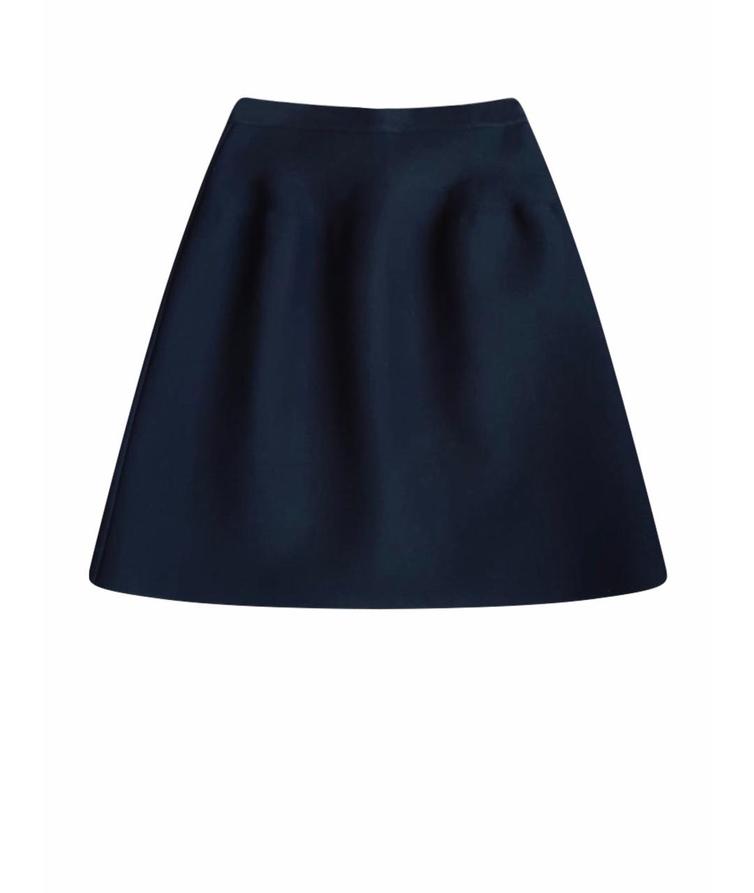 CHRISTIAN DIOR Черная шерстяная юбка миди, фото 1