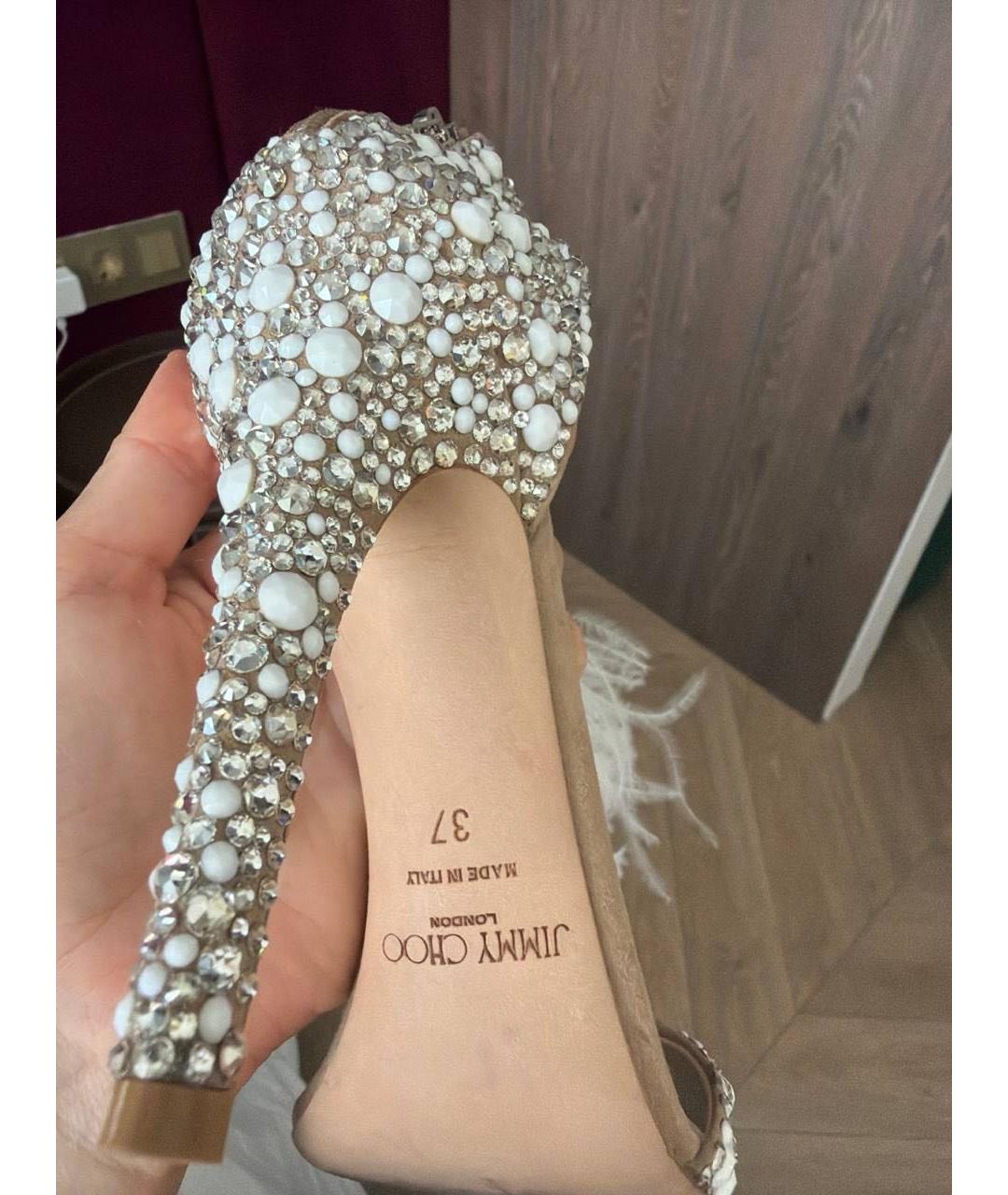 JIMMY CHOO Белые босоножки, фото 4