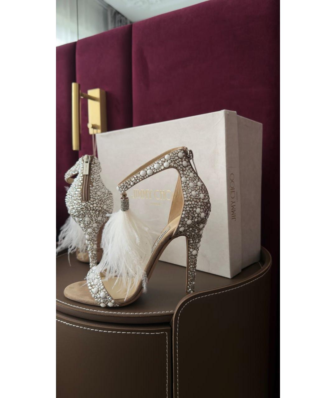 JIMMY CHOO Белые босоножки, фото 6