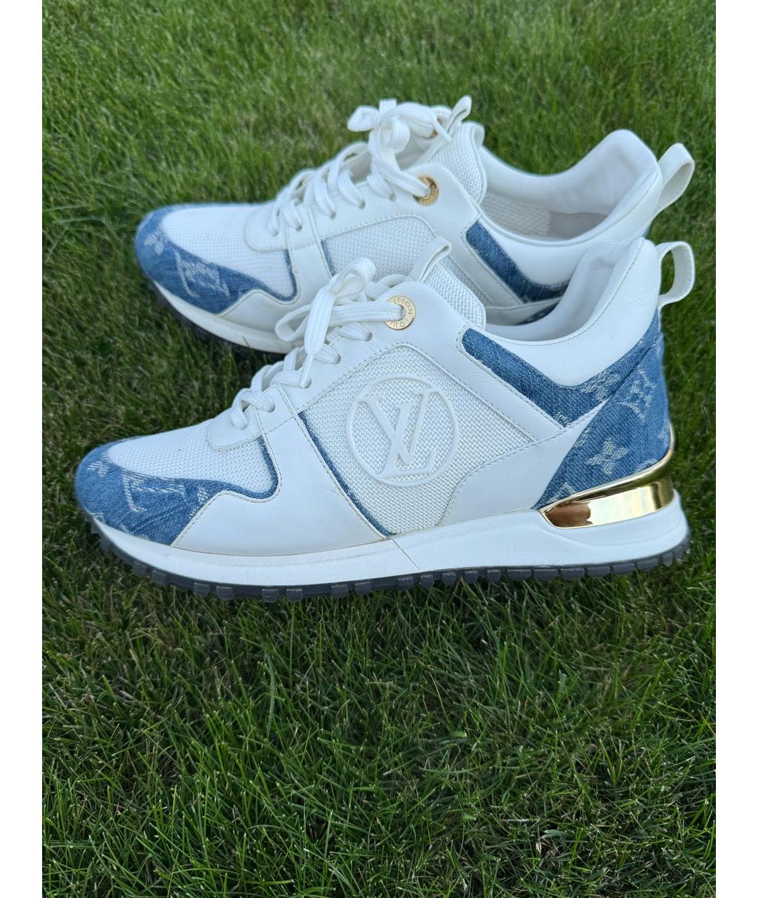 LOUIS VUITTON Белые кожаные кроссовки, фото 8