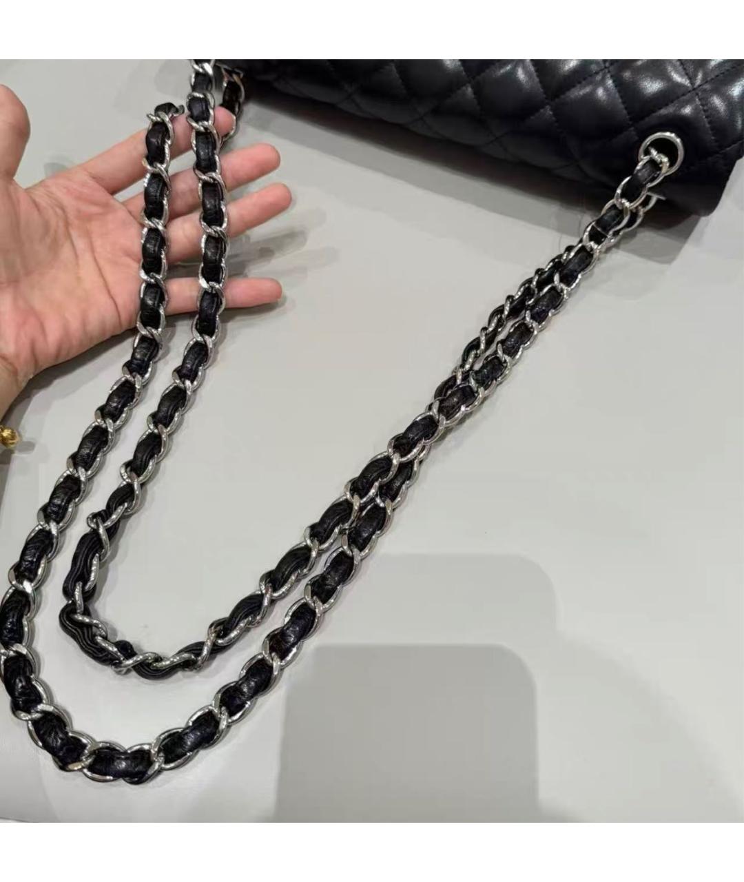 CHANEL Черная кожаная сумка через плечо, фото 6