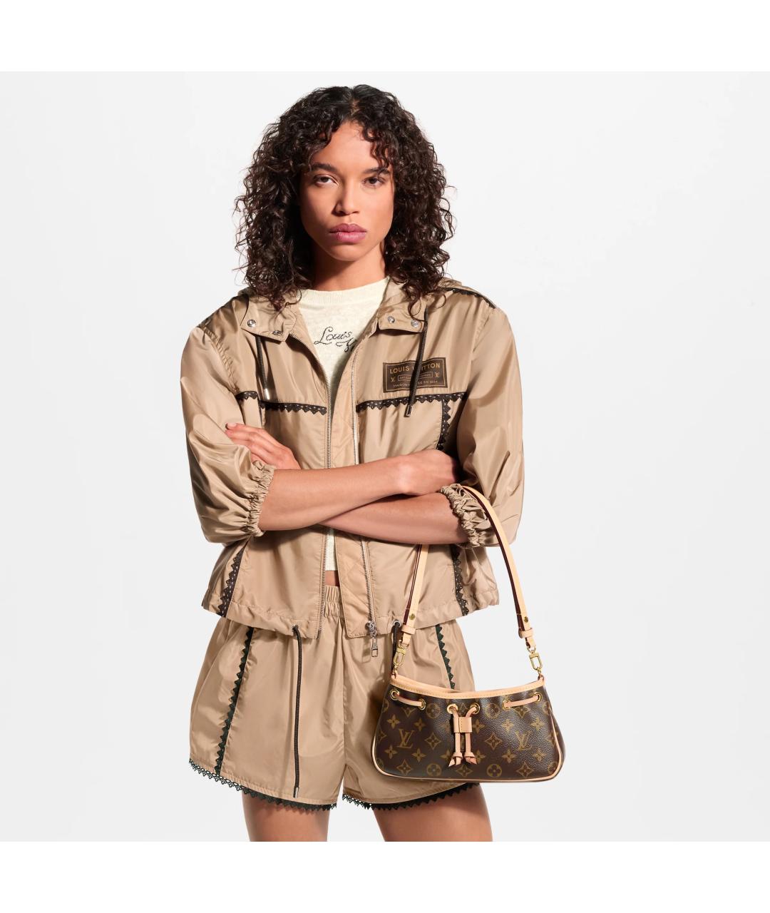 LOUIS VUITTON Коричневая сумка с короткими ручками из канвы, фото 6