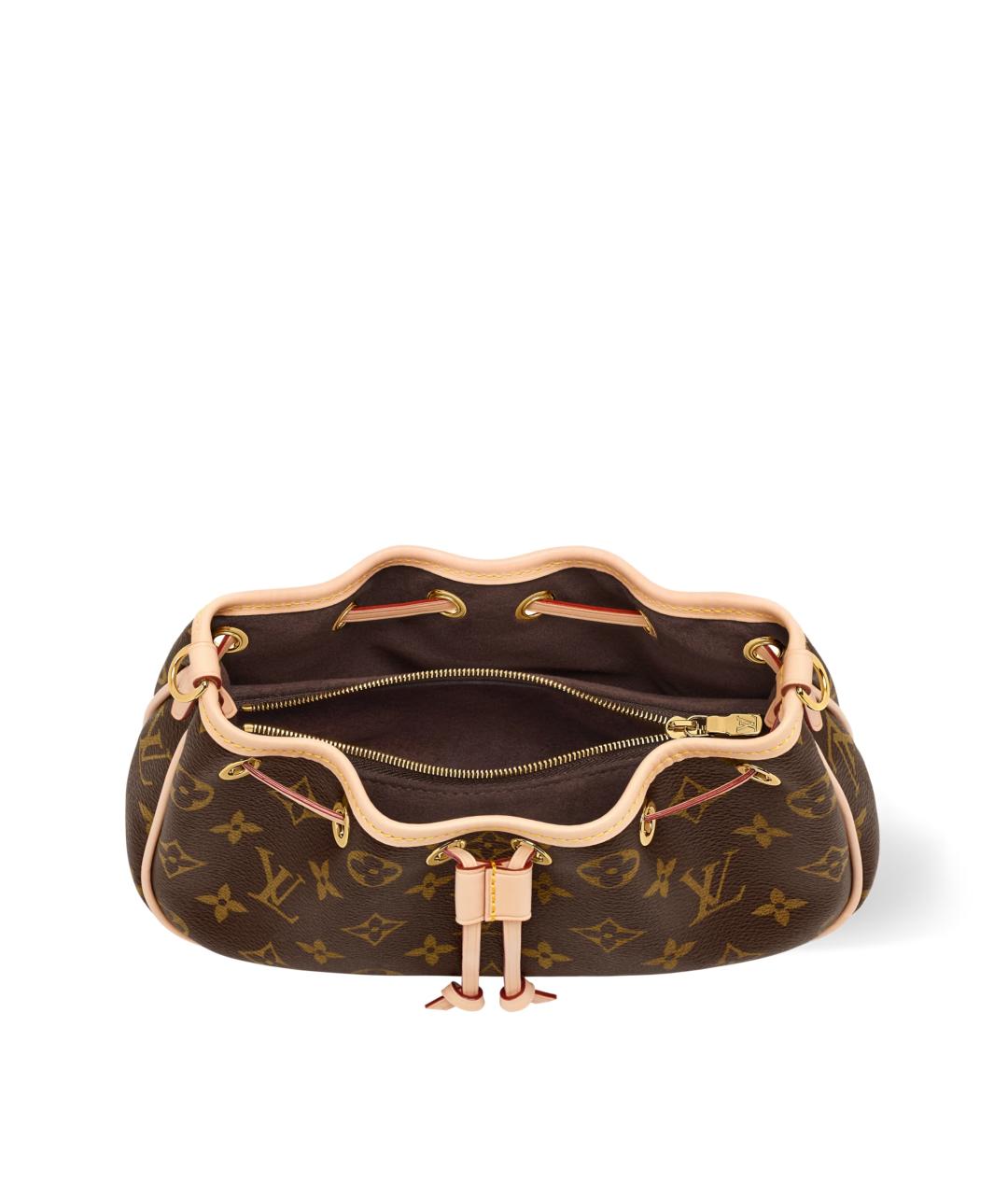 LOUIS VUITTON Коричневая сумка с короткими ручками из канвы, фото 4