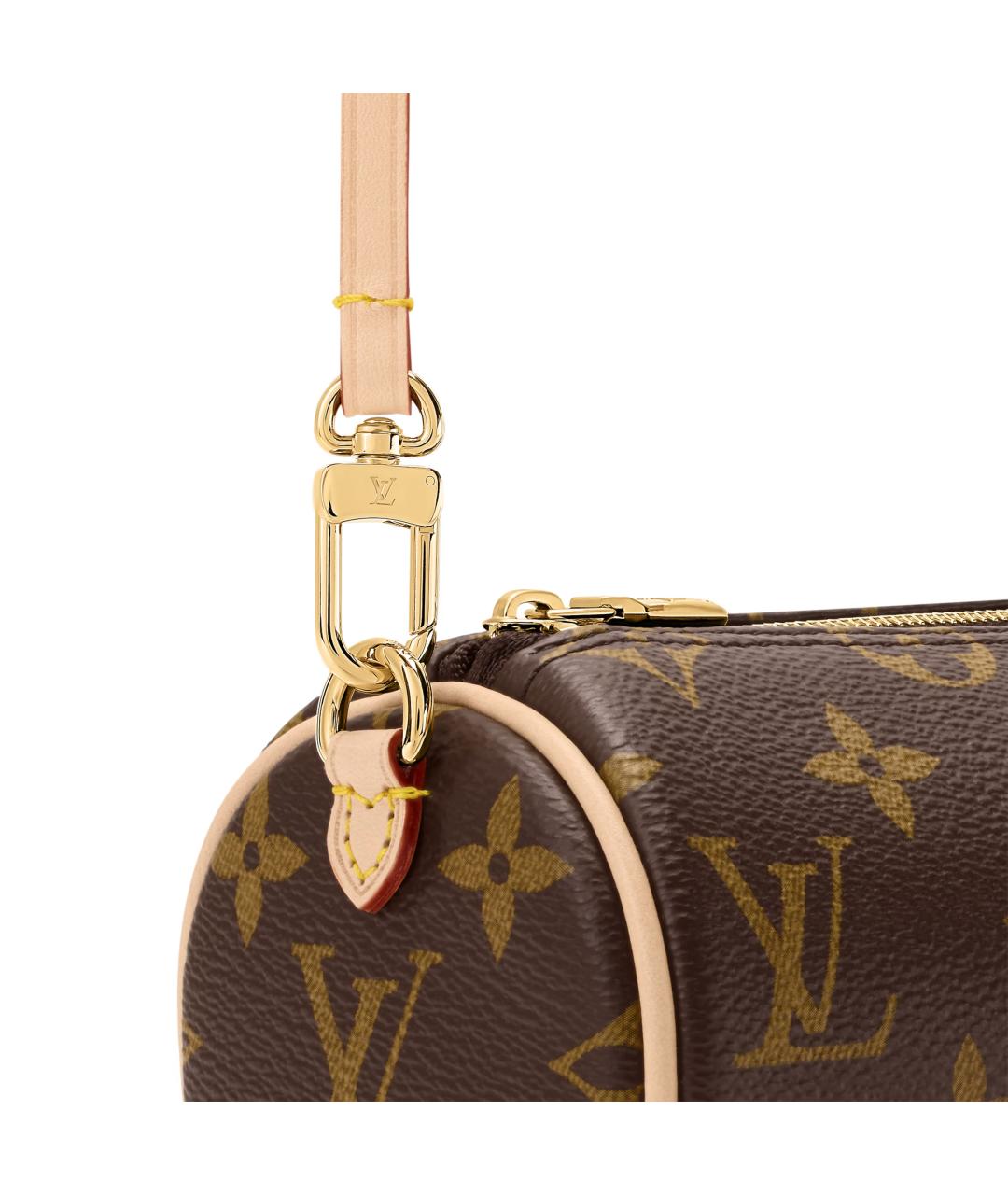 LOUIS VUITTON Коричневая сумка с короткими ручками из канвы, фото 5