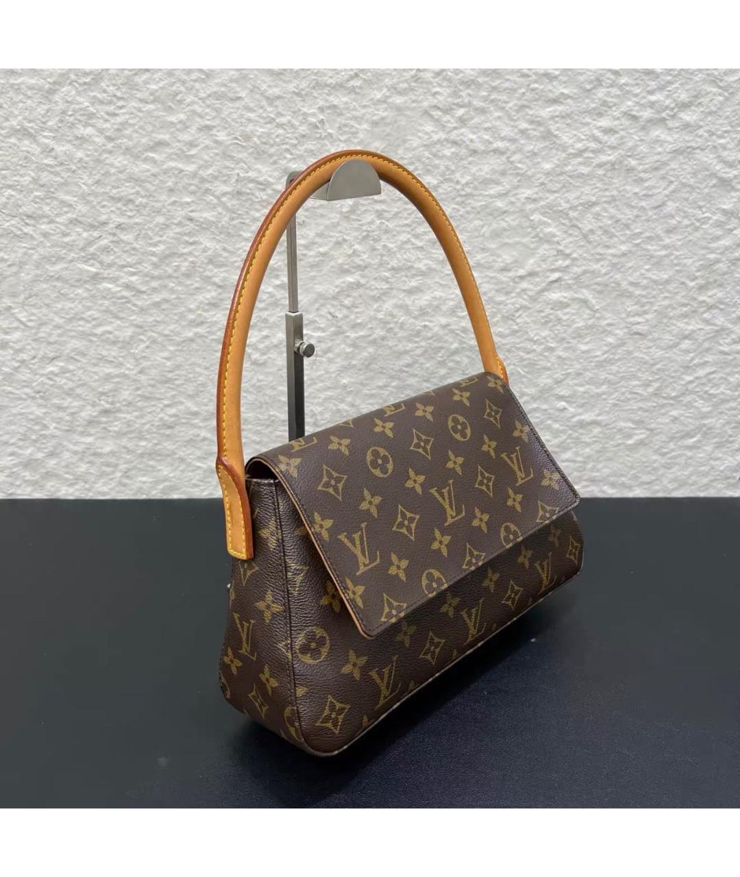 LOUIS VUITTON Коричневая сумка с короткими ручками из канвы, фото 3