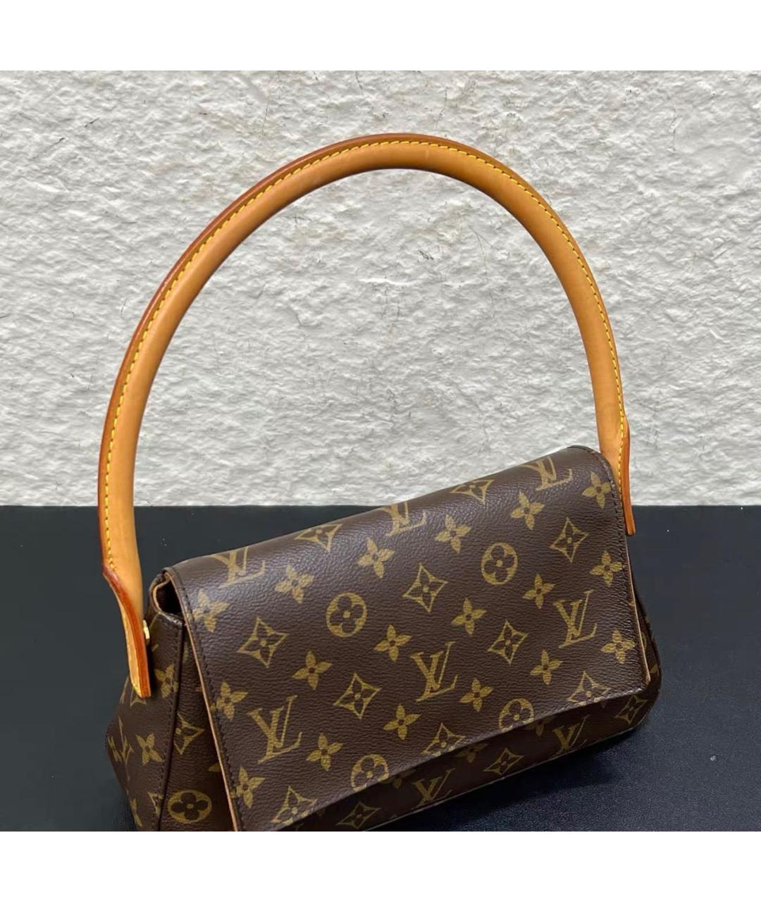 LOUIS VUITTON Коричневая сумка с короткими ручками из канвы, фото 6