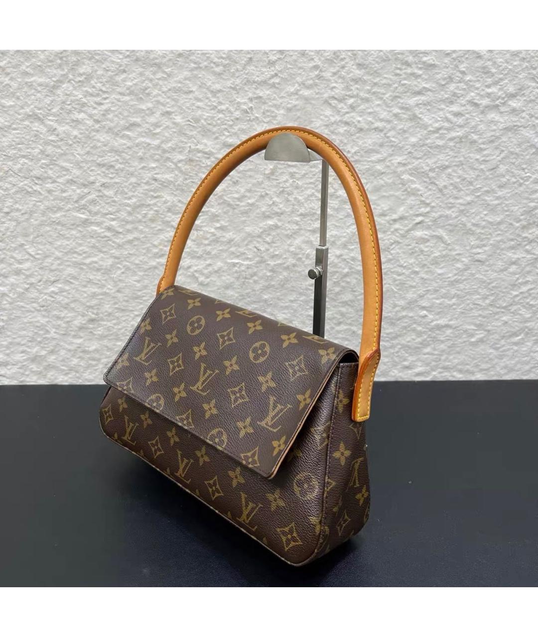 LOUIS VUITTON Коричневая сумка с короткими ручками из канвы, фото 4