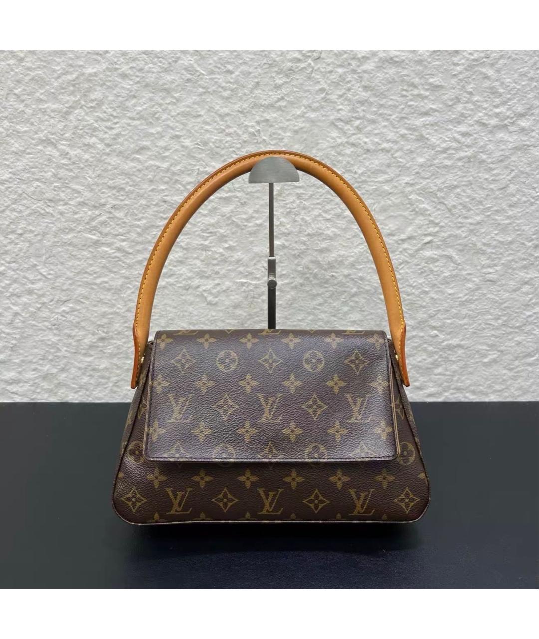 LOUIS VUITTON Коричневая сумка с короткими ручками из канвы, фото 9