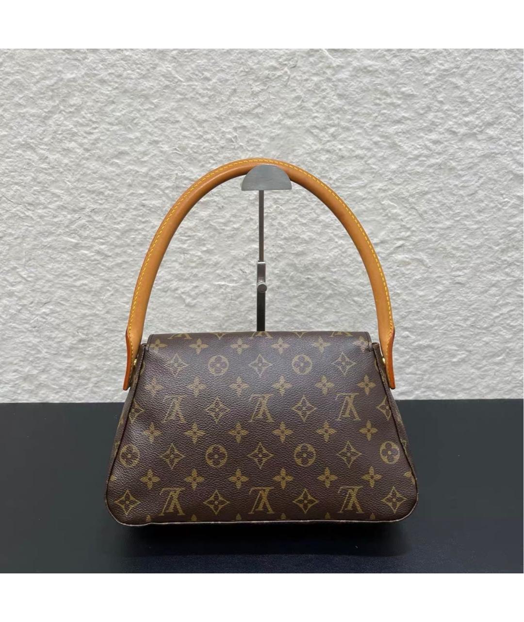 LOUIS VUITTON Коричневая сумка с короткими ручками из канвы, фото 2