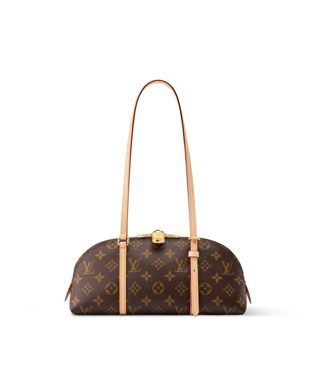 LOUIS VUITTON Коричневая сумка с короткими ручками из канвы, фото 7