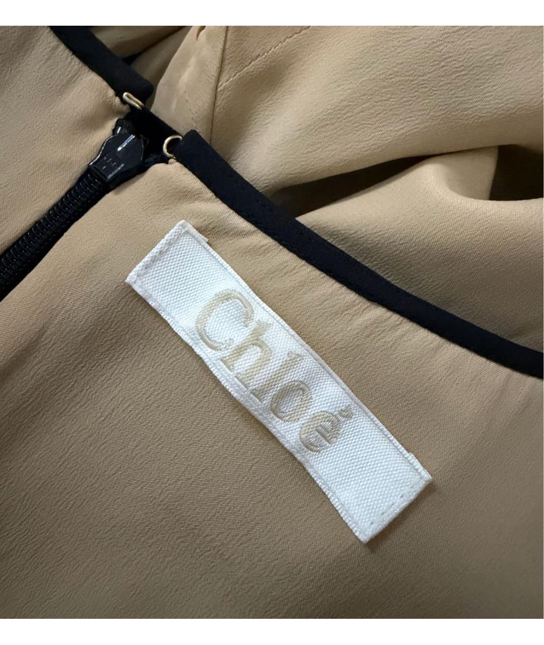 CHLOE Черное вискозное коктейльное платье, фото 5