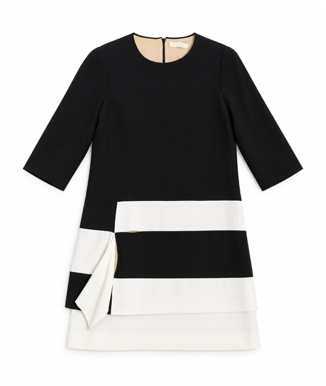 CHLOE Черное вискозное коктейльное платье, фото 1