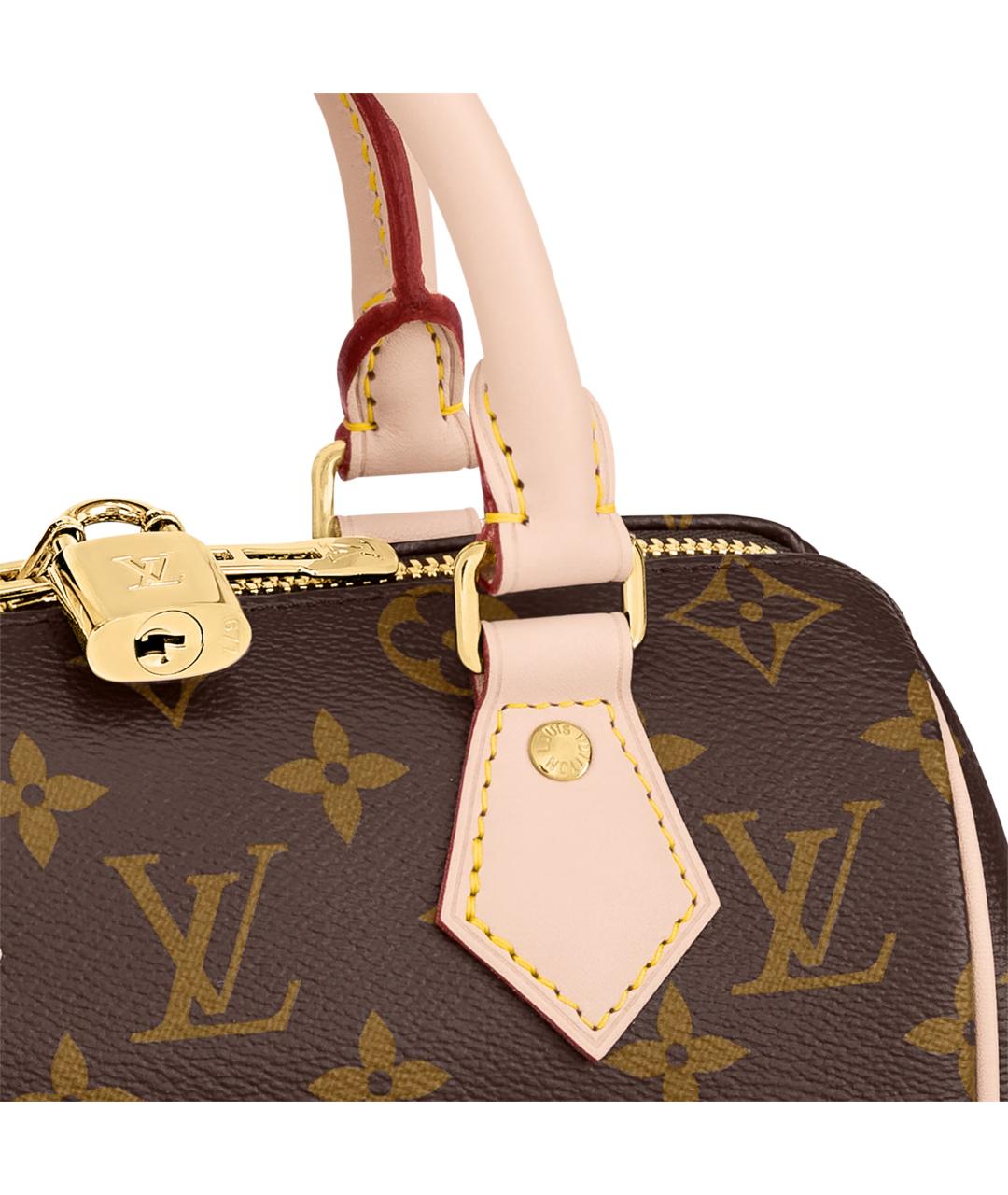 LOUIS VUITTON Коричневая сумка с короткими ручками из канвы, фото 3
