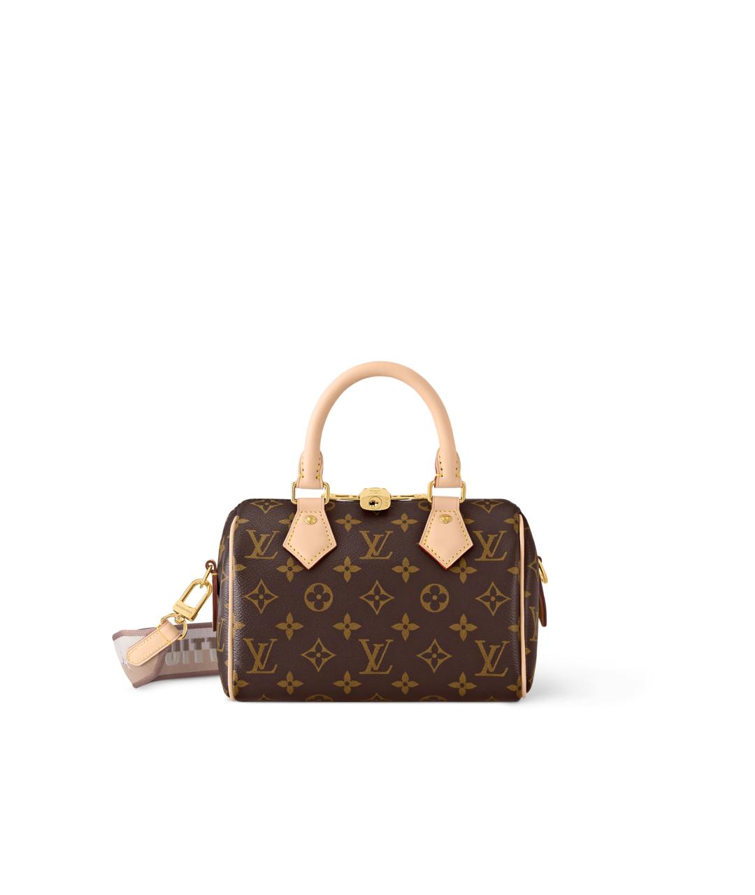 LOUIS VUITTON Коричневая сумка с короткими ручками из канвы, фото 7