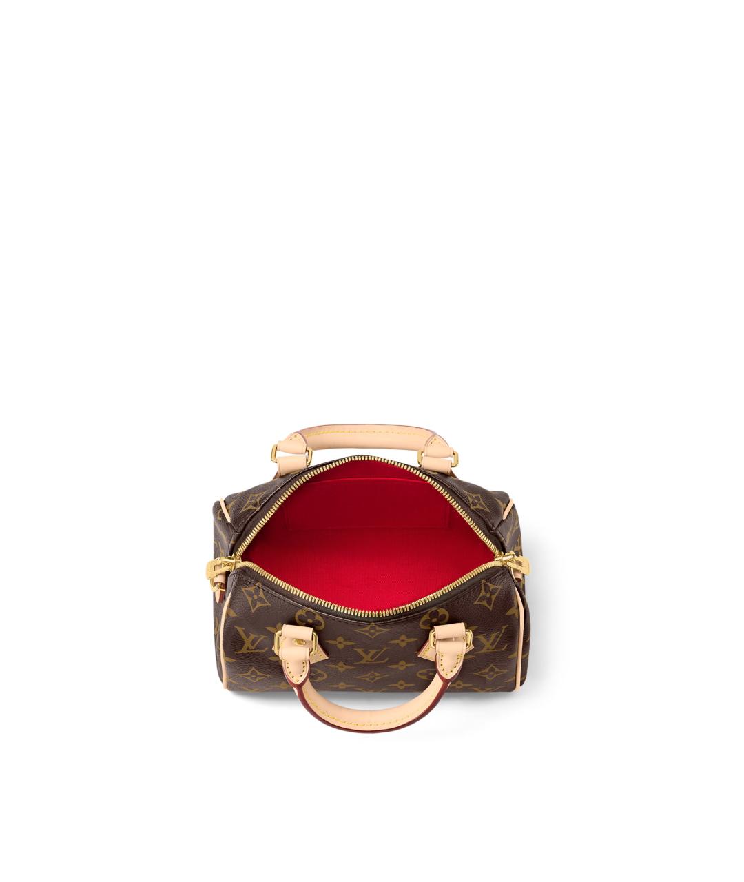 LOUIS VUITTON Коричневая сумка с короткими ручками из канвы, фото 4