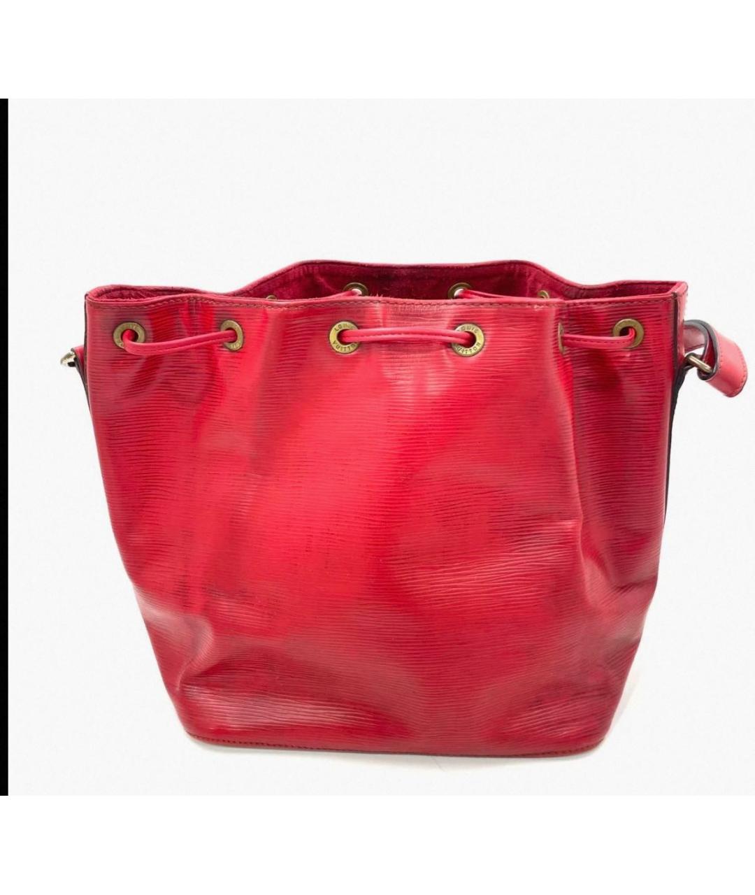LOUIS VUITTON Бордовая кожаная сумка через плечо, фото 3