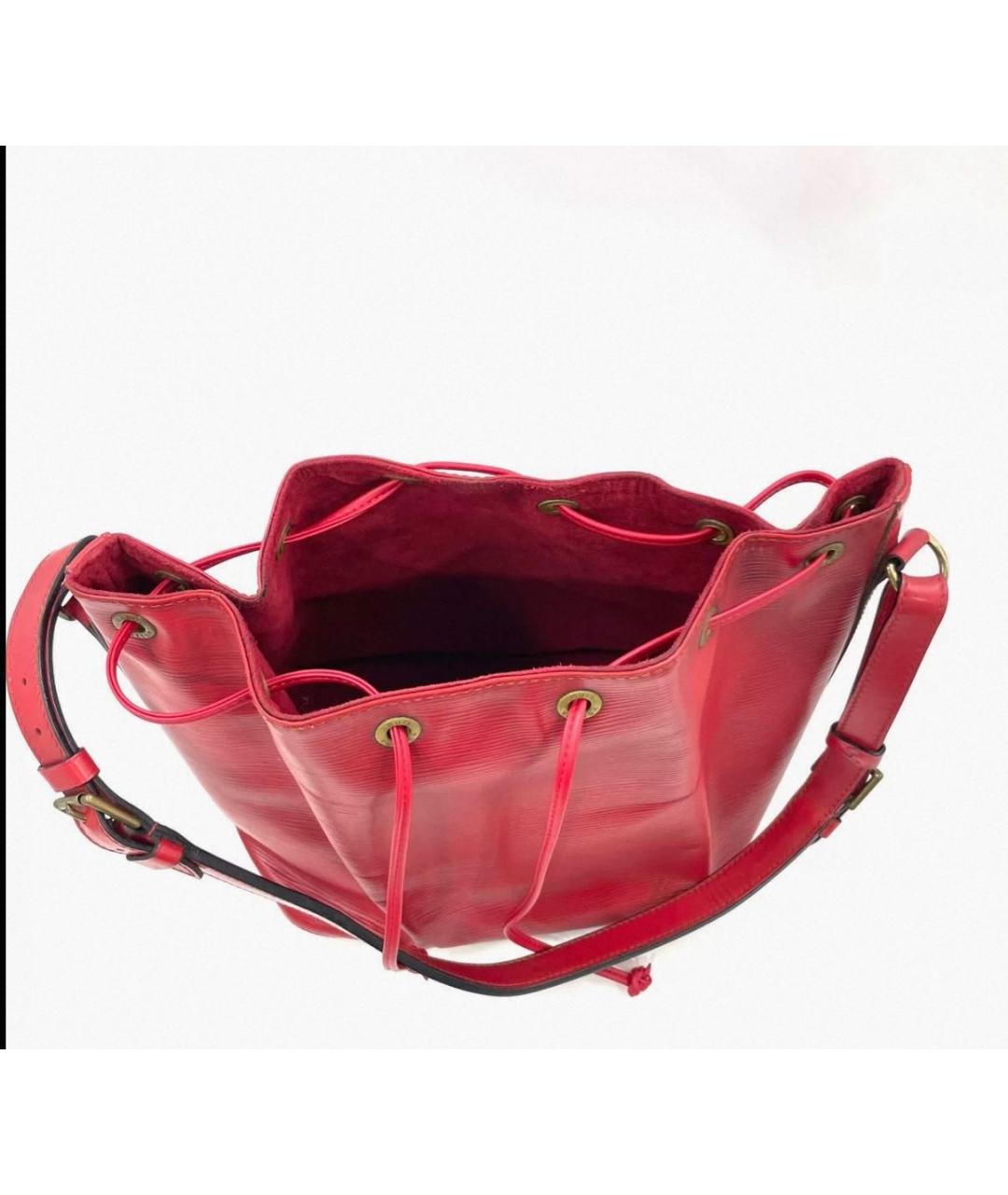 LOUIS VUITTON Бордовая кожаная сумка через плечо, фото 5