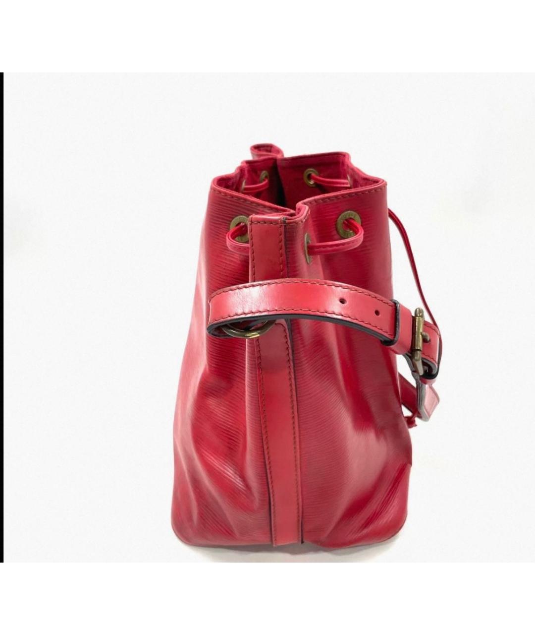 LOUIS VUITTON Бордовая кожаная сумка через плечо, фото 4