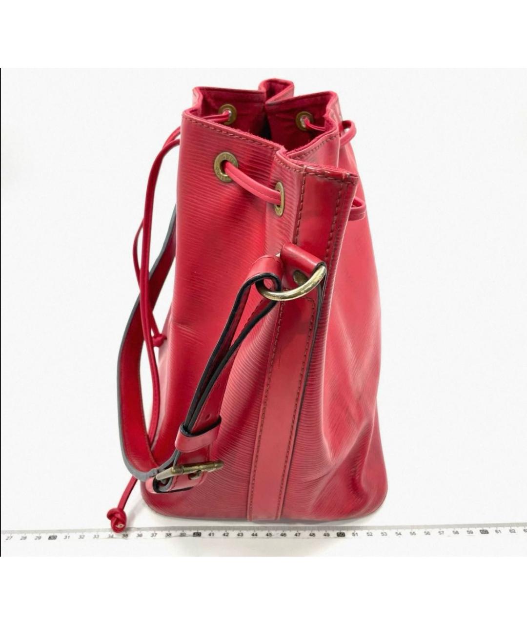 LOUIS VUITTON Бордовая кожаная сумка через плечо, фото 2