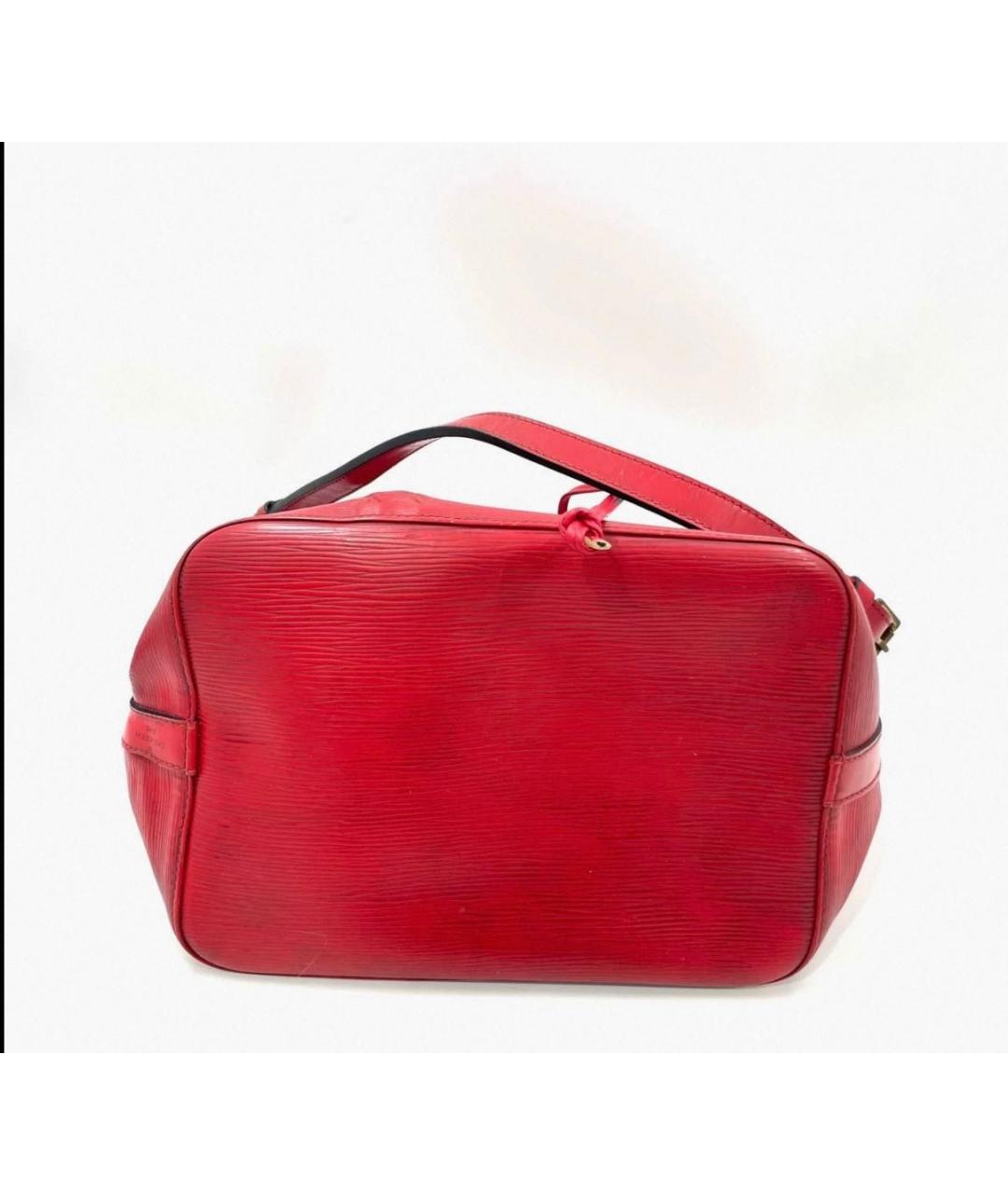 LOUIS VUITTON Бордовая кожаная сумка через плечо, фото 6
