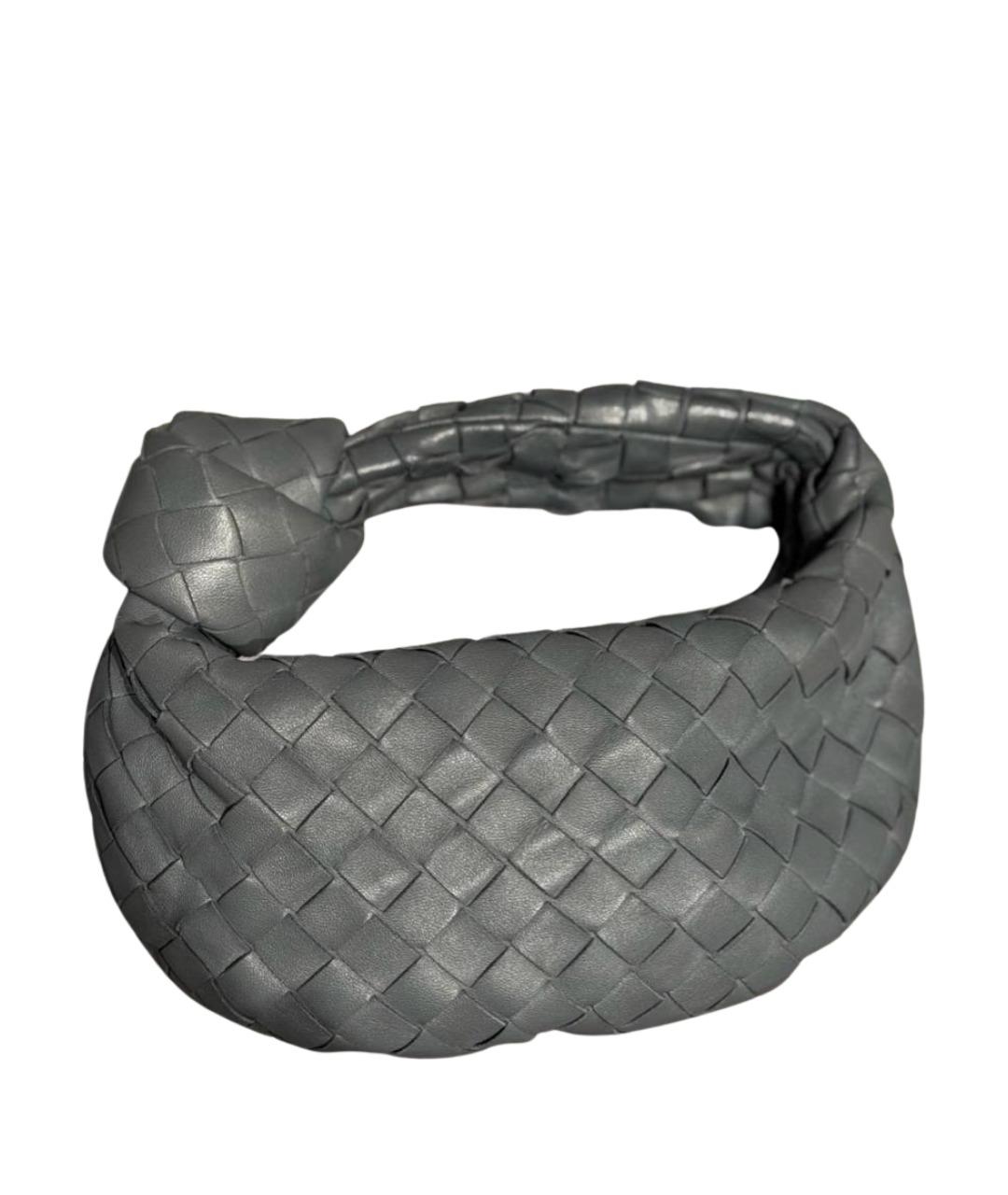 BOTTEGA VENETA Антрацитовая кожаная сумка с короткими ручками, фото 1
