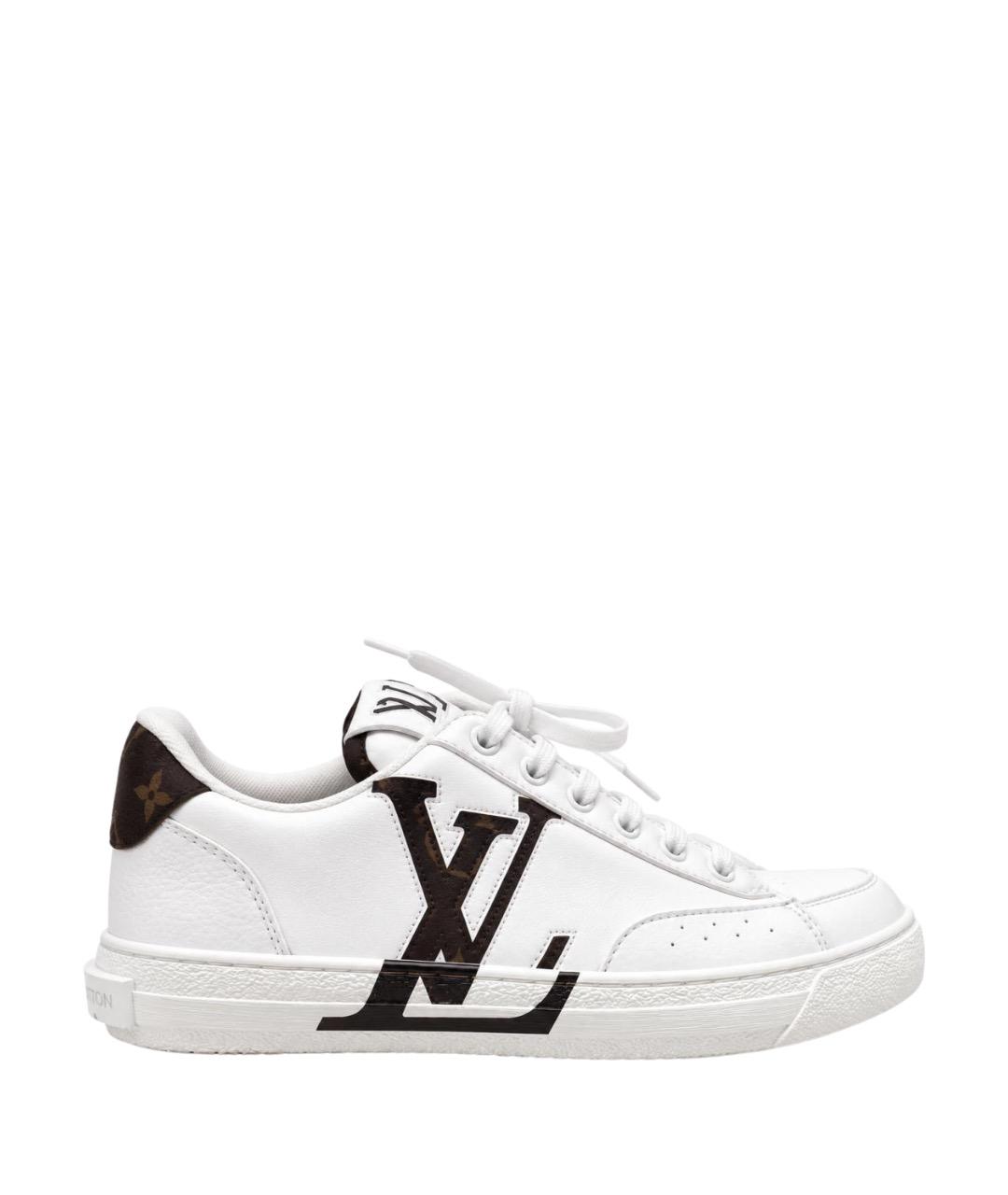LOUIS VUITTON Белые кожаные кеды, фото 1