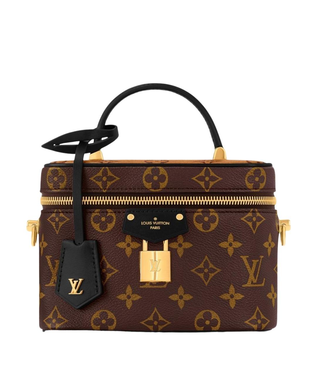 LOUIS VUITTON Коричневая сумка с короткими ручками из канвы, фото 1
