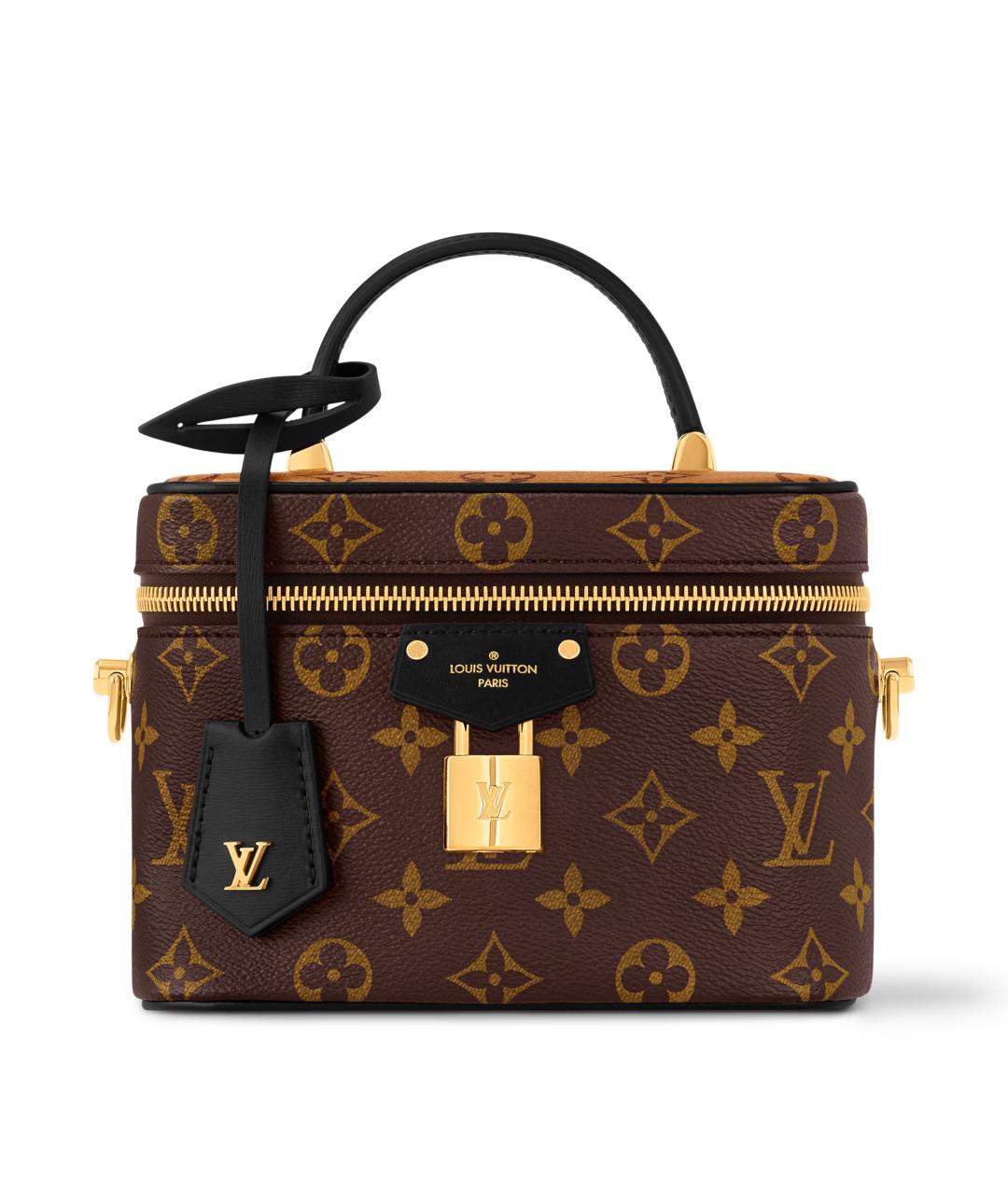 LOUIS VUITTON Коричневая сумка с короткими ручками из канвы, фото 6