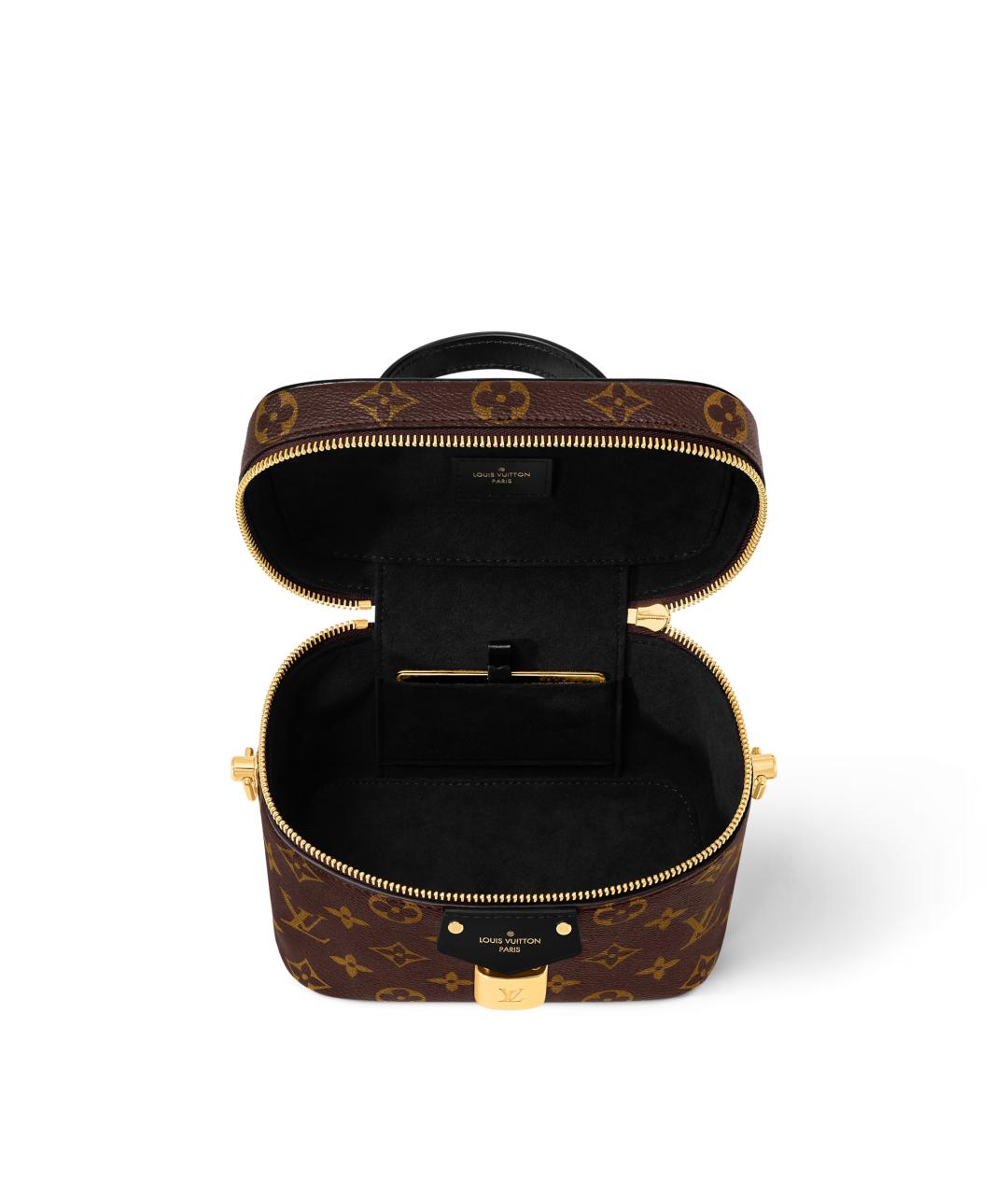 LOUIS VUITTON Коричневая сумка с короткими ручками из канвы, фото 3