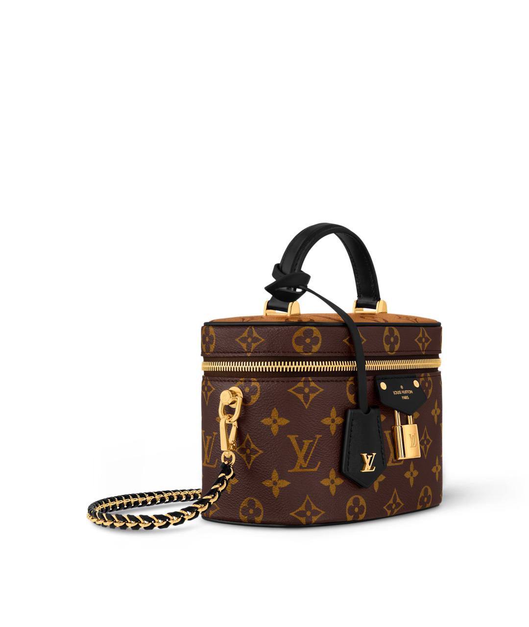 LOUIS VUITTON Коричневая сумка с короткими ручками из канвы, фото 2