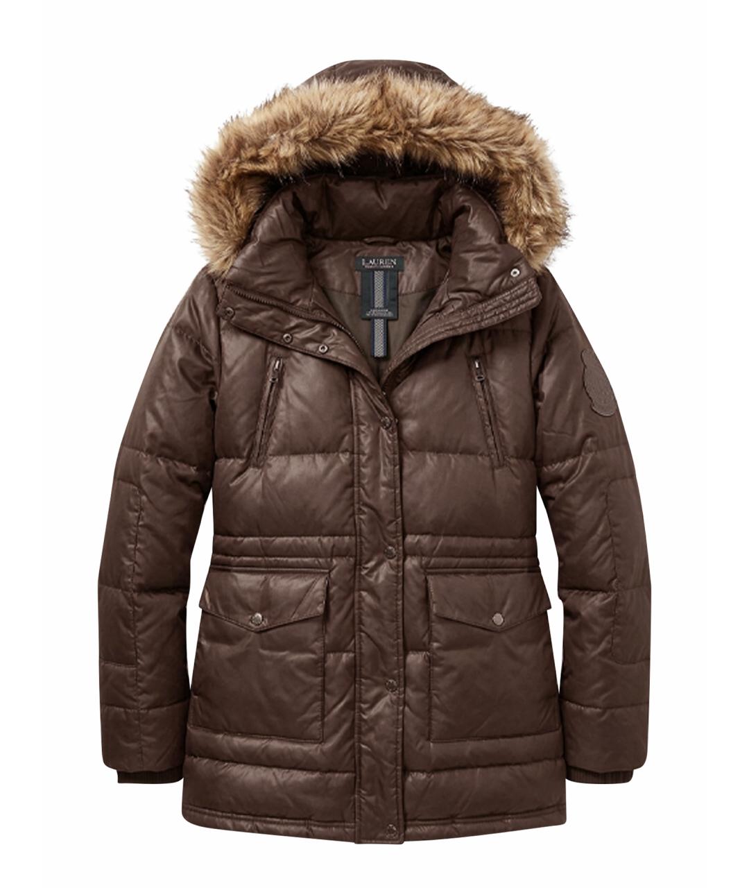 RALPH LAUREN Хаки полиэстеровый пуховик, фото 1