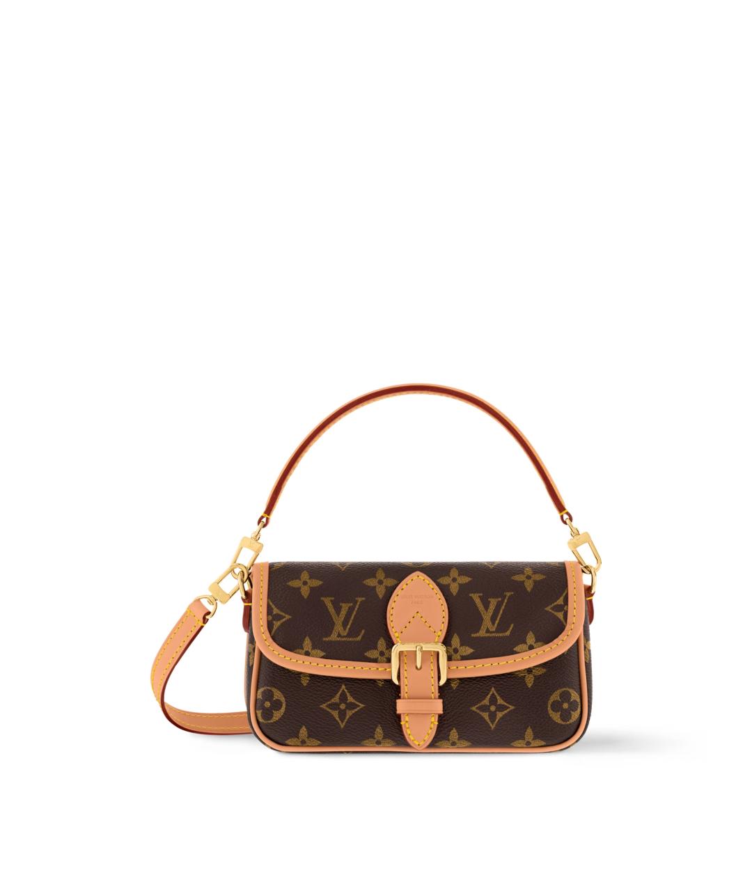 LOUIS VUITTON Коричневая сумка с короткими ручками из канвы, фото 8