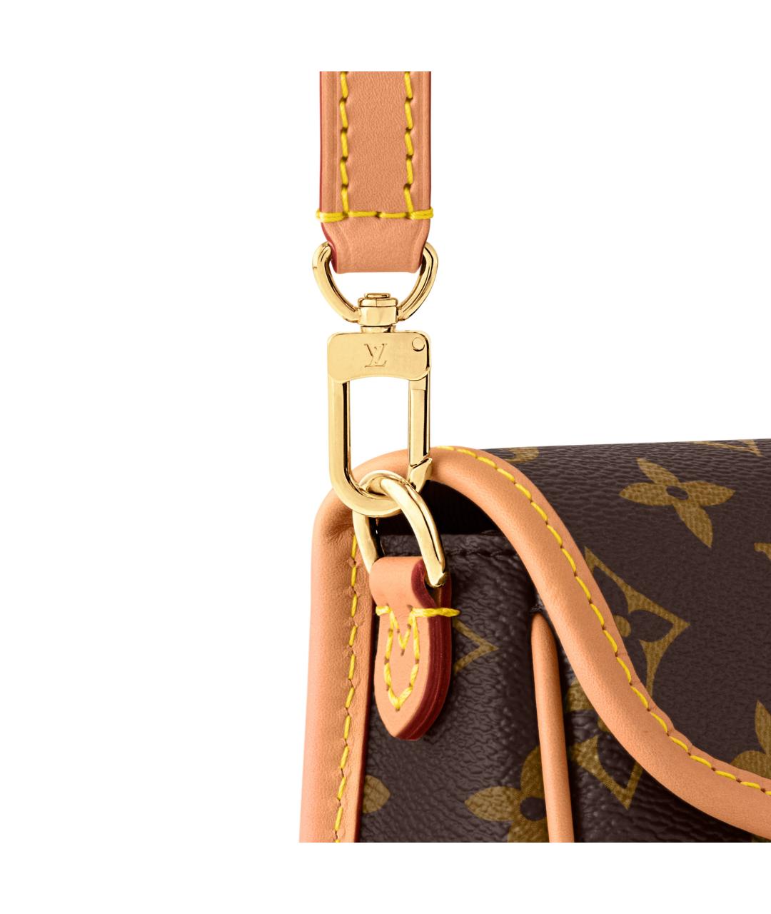 LOUIS VUITTON Коричневая сумка с короткими ручками из канвы, фото 5