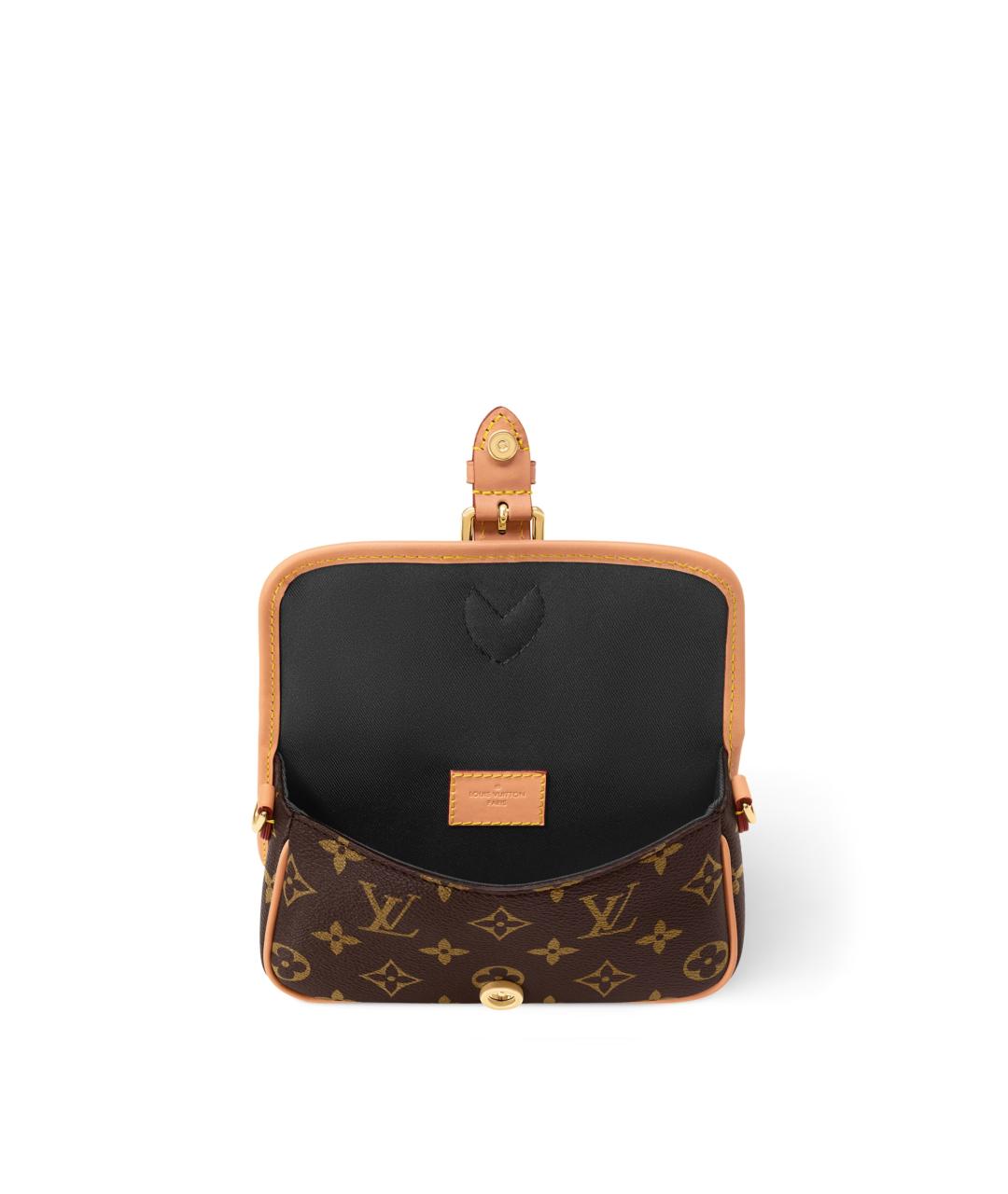 LOUIS VUITTON Коричневая сумка с короткими ручками из канвы, фото 4