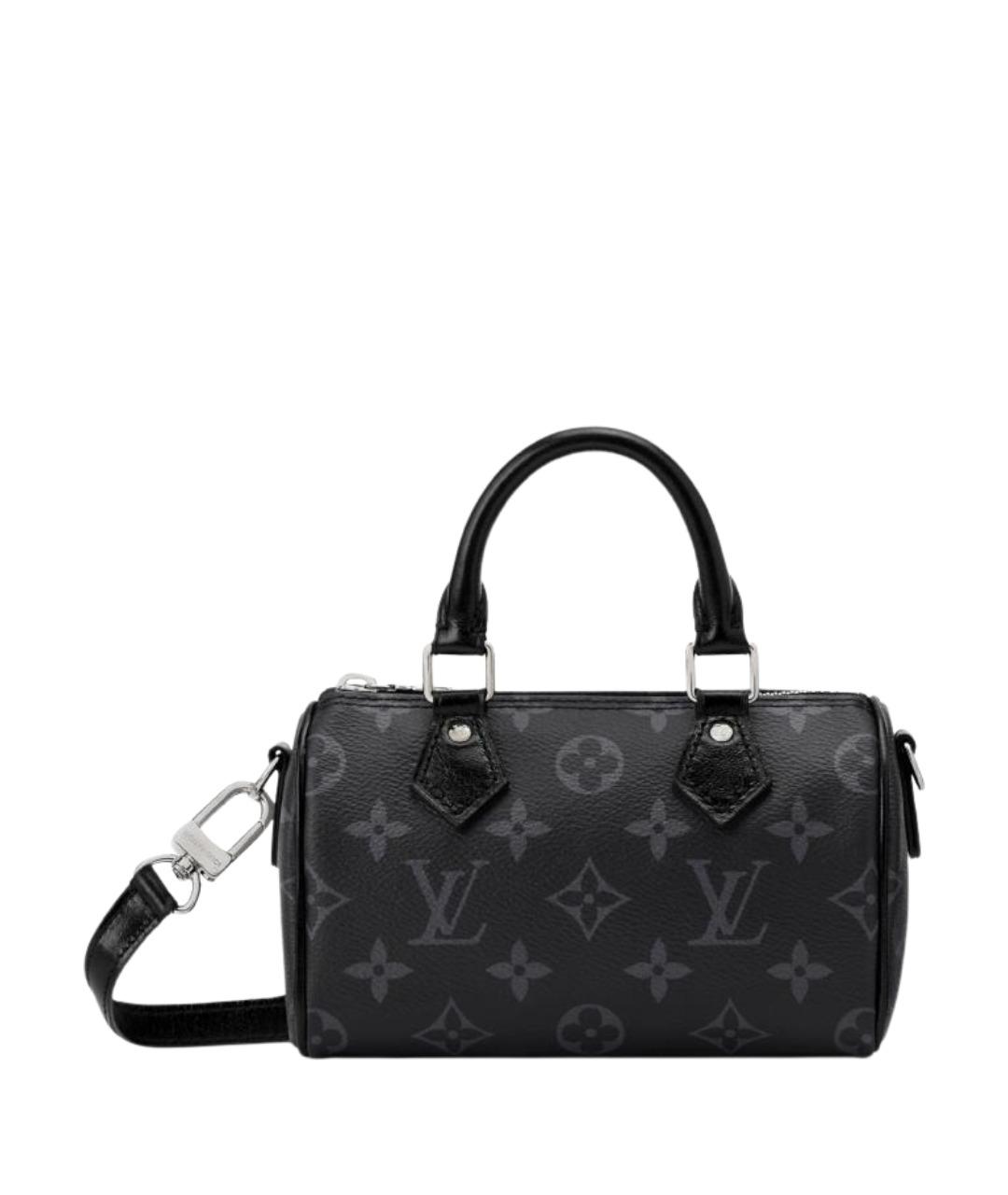 LOUIS VUITTON Черная сумка с короткими ручками из канвы, фото 1