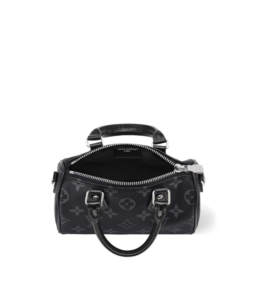 LOUIS VUITTON Черная сумка с короткими ручками из канвы, фото 4