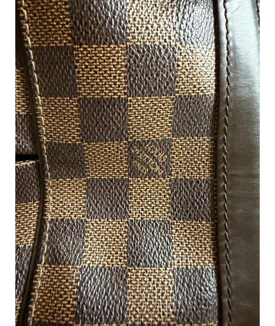 LOUIS VUITTON Коричневая сумка тоут из канвы, фото 3