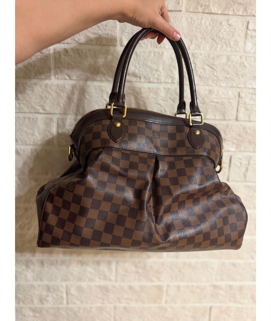 LOUIS VUITTON Коричневая сумка тоут из канвы, фото 6